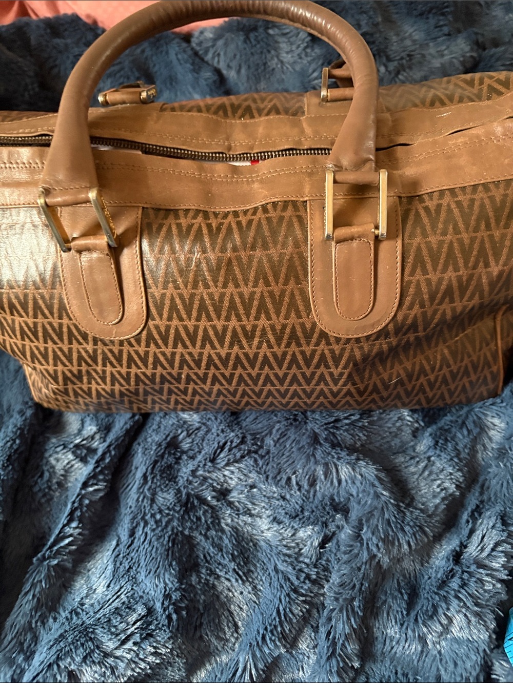 ValentinoBrown Patterned Women's Satchel Handbag